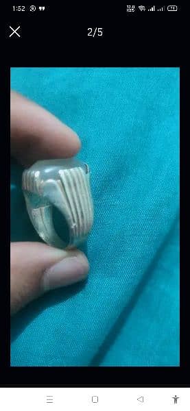 Original, natural door e najaf stone in a pure silver ring 3075637624 1
