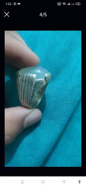 Original, natural door e najaf stone in a pure silver ring 3075637624 3