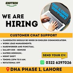 Customer Chat Support Job/Job/Agents Required/Hiring Agents