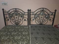 2 single iron bed with dressing table 0