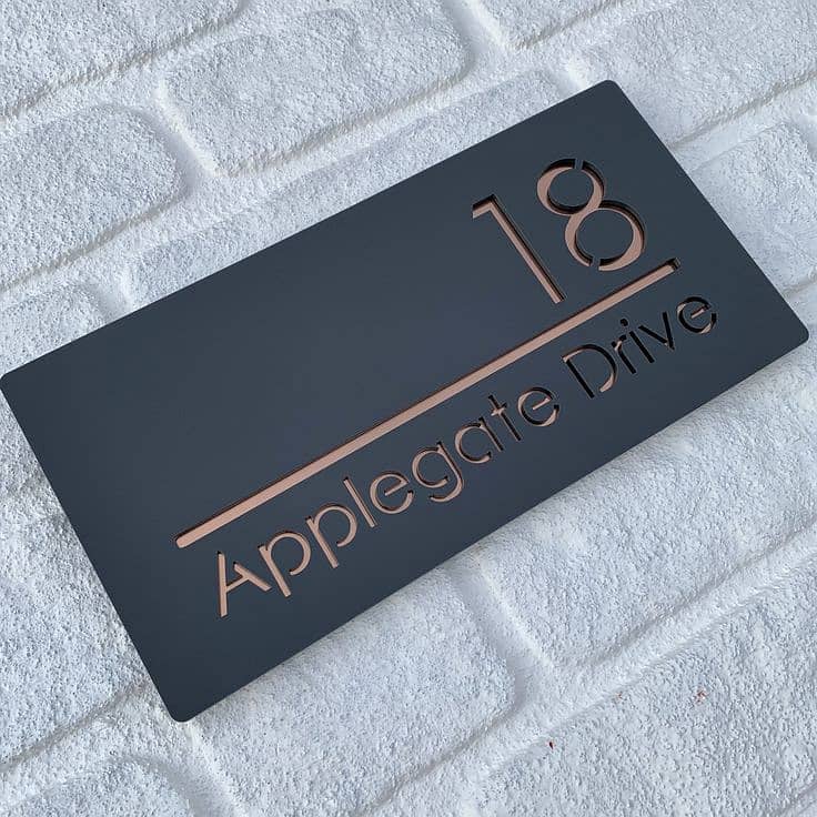 House Name Plate,Door Plate,3D Alphabet,Acrylic plate,Construction, 9