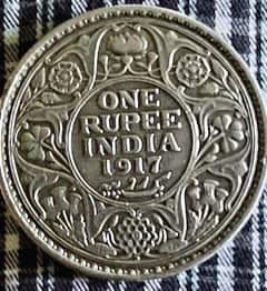 British Indian  One Rupee Silver Coins