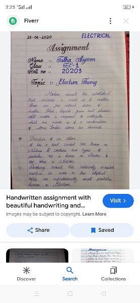 Hand writing assignment work 6