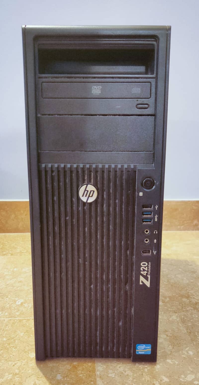 HP Z420 Workstation PC with 500GB Hard Drive & RX-580 Graphics Card 1