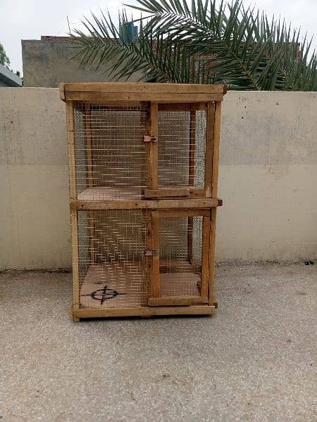 new double wooden cage 0