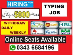 Online TYPING job ----- available
