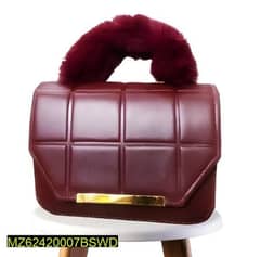 Women's PU leather plain Hand Bag
