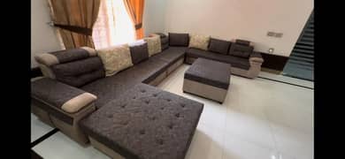 complete sofa set with two tabels