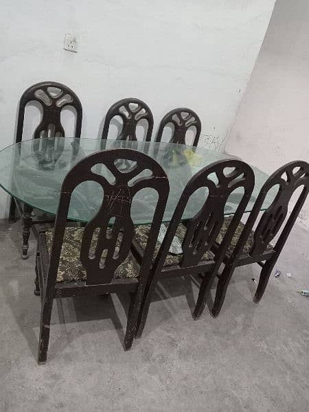 Dining Table with 6 chairs good condition 1