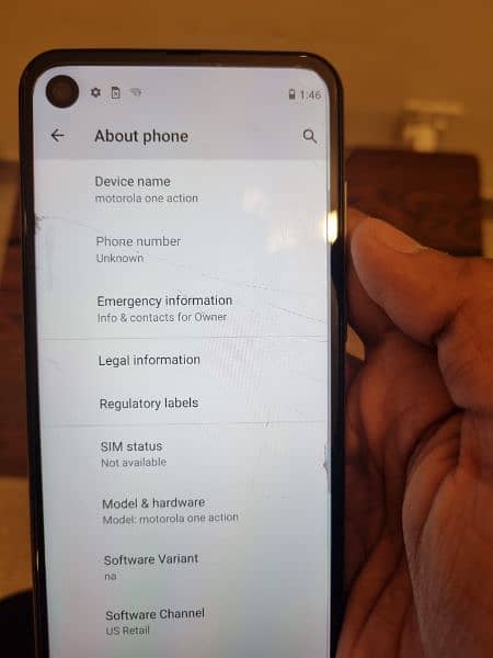 Motorola one action pta approved 4/128gb 3