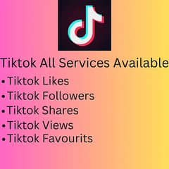 Tiktok,followers,likes,views available in cheap price