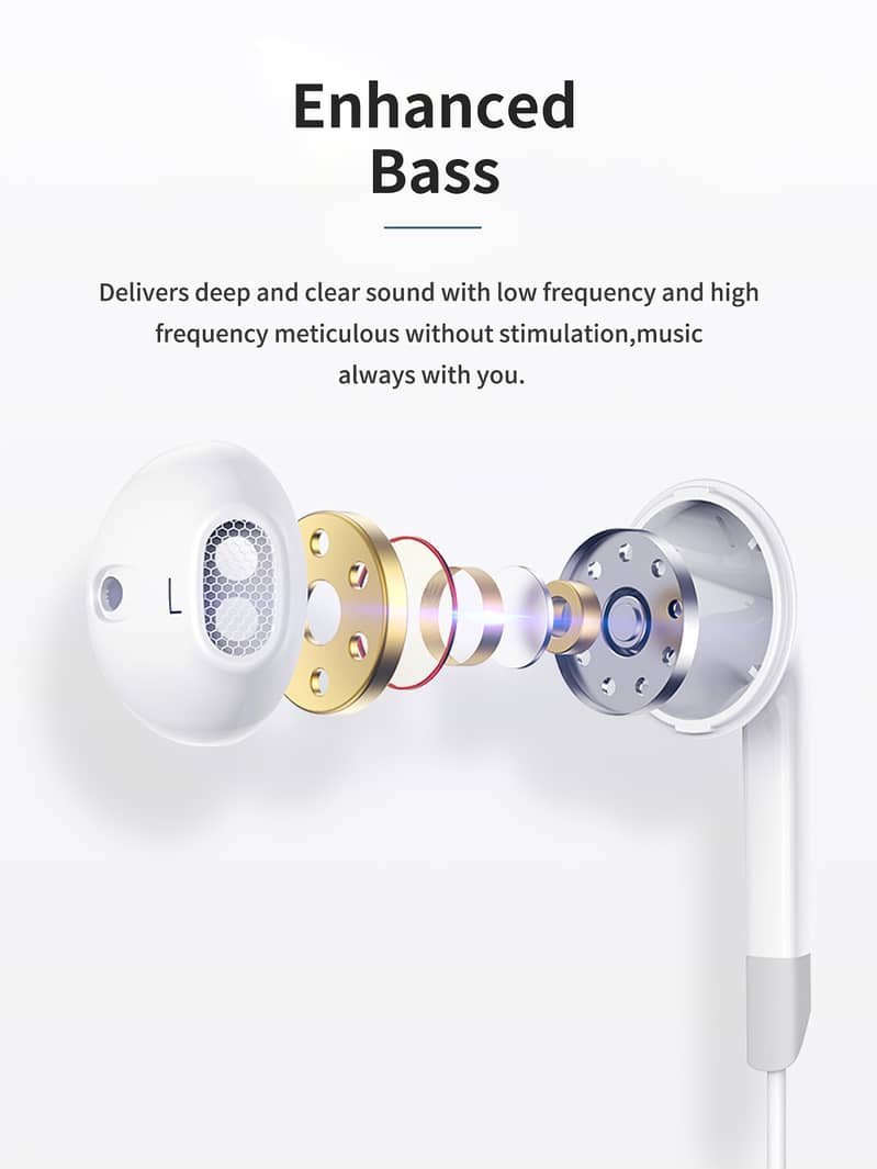 Langsdom V6 Affortable Earphones with Mic, Bass & Volume  Control 2