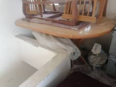 Dining table with set of 6 chairs for sale.