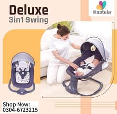 Baby swing, baby bassinet,Mastela 3 in 1 baby jhula