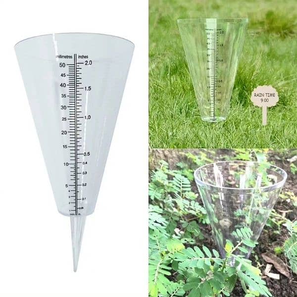 Outdoor Garden Rain gauge plastic transparent 0