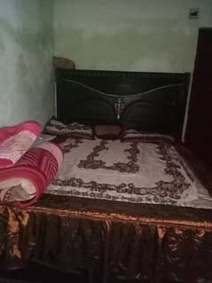 King size wooden bed without mattress for sale