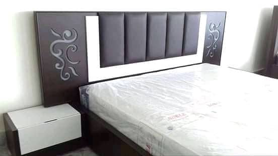 bed, complete bedset, poshish bed, wooden bed, smart bed 19