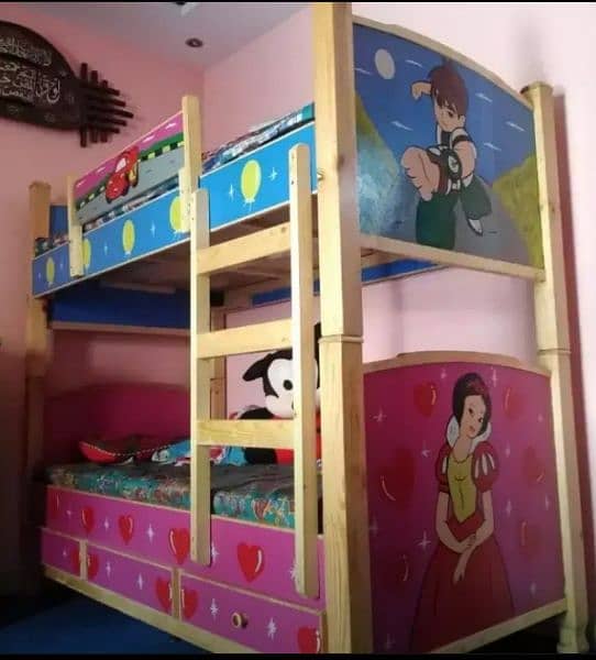 Kids Beds 02 with matress and Almirah 2 door. 4