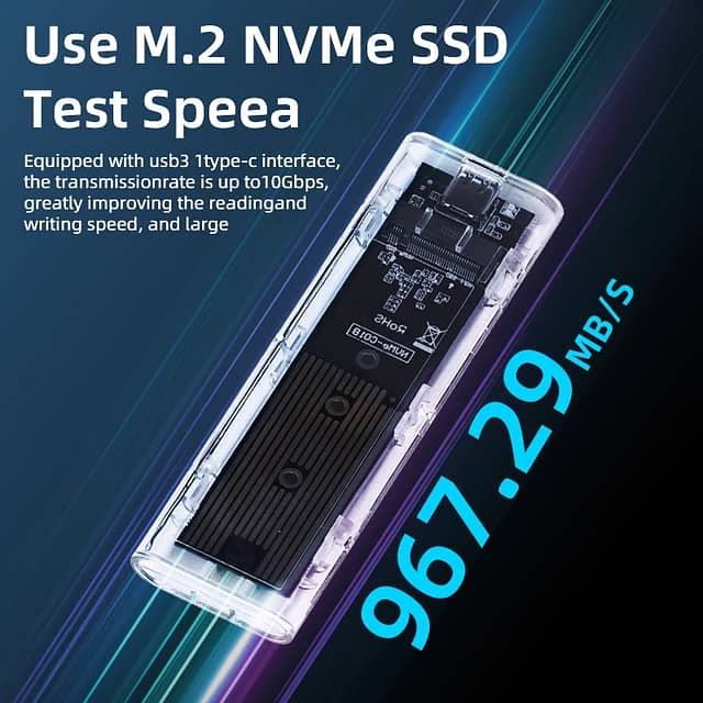 M2 NVME PCIe NGFF SATA Dual Protocol SSD Case 3