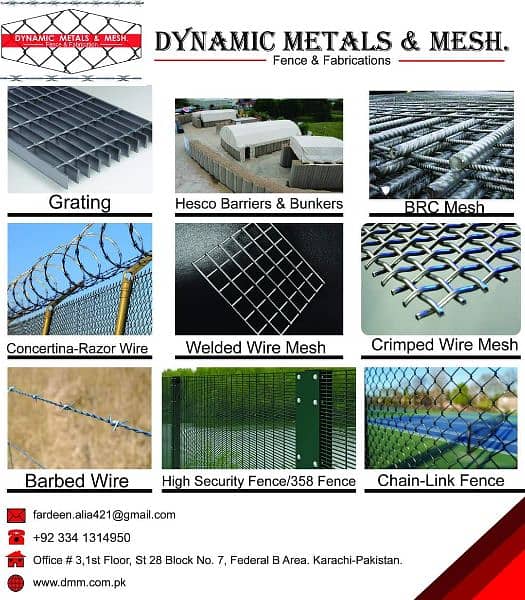 Weld Mesh | Chain Jali | Razor Wire | Electric Fence | Security Fence 0
