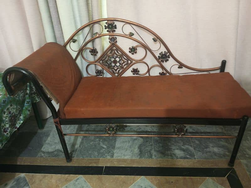 iron rod bed with mattress and iron rod dewan 6
