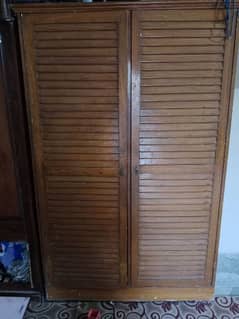 Wardrobe (wooden) with two parts and in 10/10 condition