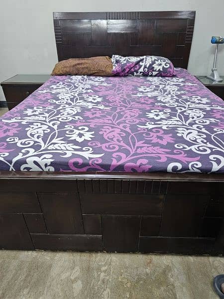 Wooden Bed with Sides Slightly used 2