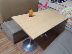 Dining table with heavy  sheet