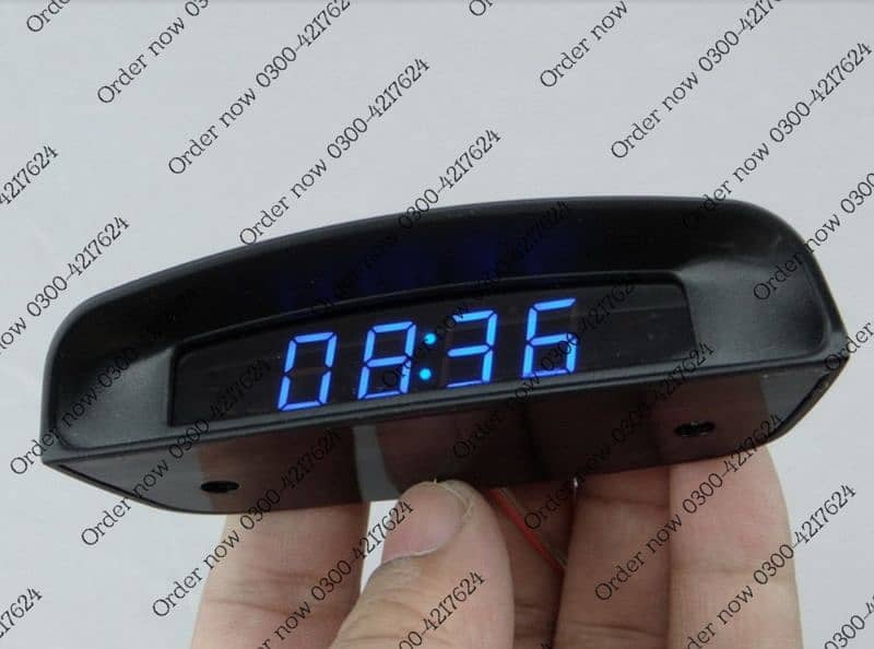 Car Auto LCD Display 4 in 1 Digital Clock wall Thermometer Time 5