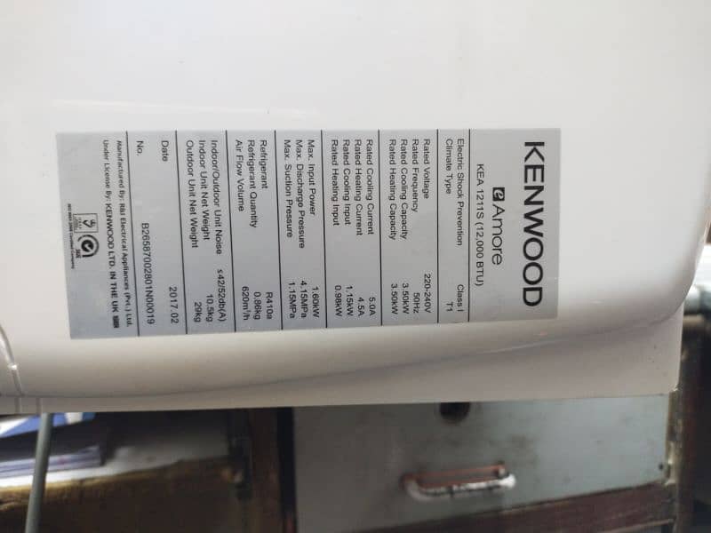 Kenwood indoor unit with out veporeter New 2