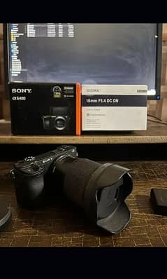 Sony a6400 with 16mm 1.4 sigma lens