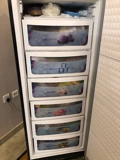 dawlence single door upright freezer with 6 shelves