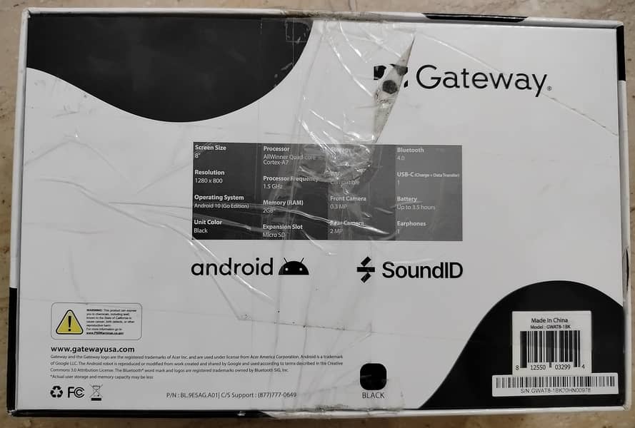 Gateway 8” Tablet 2GB + 32GB (USA Model GWAT8-1) 5