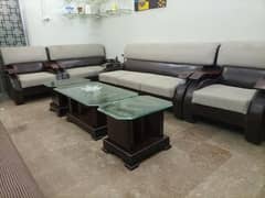 7 seater sofa set with center table.