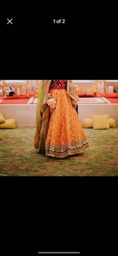 orange lehenga best for mehendi brides