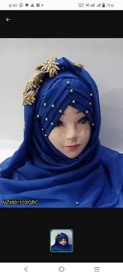 imported floral hijab for girls 0