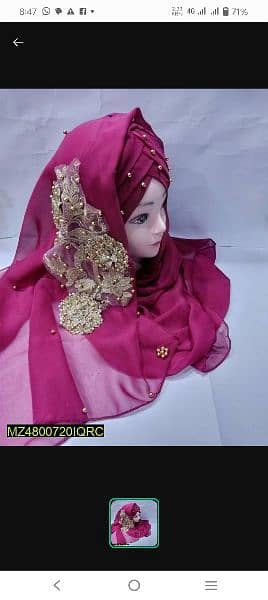 imported floral hijab for girls 1