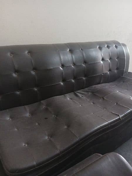 brown color five sitter sofa set for sale 1