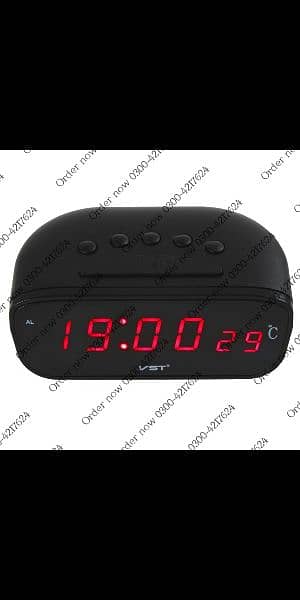 Car clock large size red leds with sparrow sounds on ignition with te 2