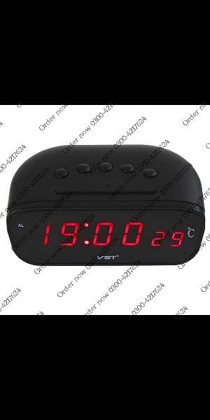 Car clock large size red leds with sparrow sounds on ignition with te 3