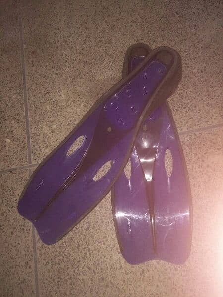 his new swimming fins 4