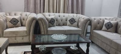 sofa set with shesham wood center table