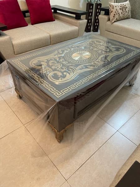 8 seater italian oak wood designer sofa with centre table 03008473295 9