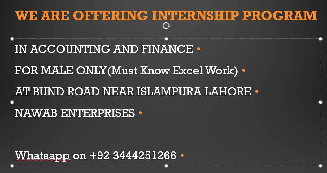 Accounting Internship in Lahore 0