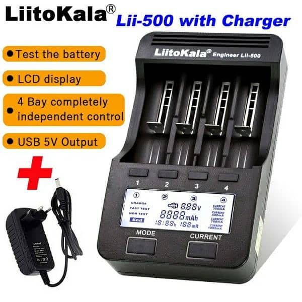 Littokala battery charger liiM4S,  lii500 and lii600 1