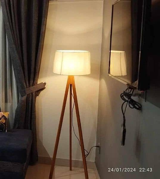 Tripod wood floor lamp sale 13