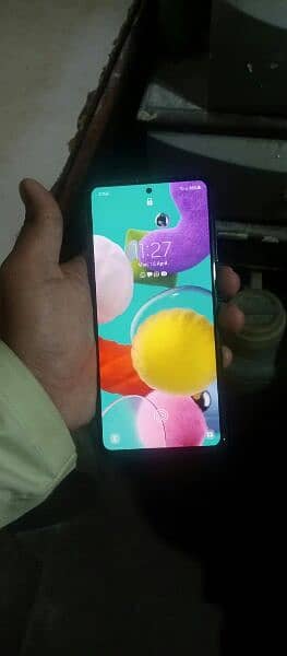samsung A51 with box 6 128 urgent sale 3