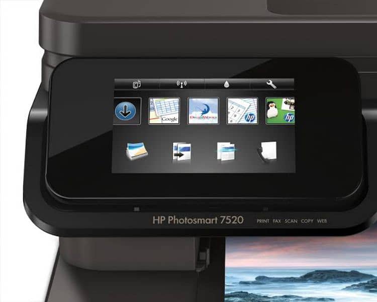 Hp 7520 wifi colour  black print all in one printer 10
