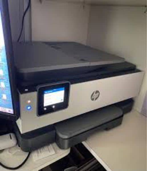 Hp officejet 8025 wifi printer colour black scan coppier 4