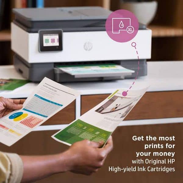 Hp officejet 8025 wifi printer colour black scan coppier 5